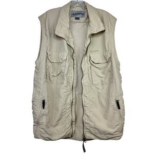 Schoffel Adventure Wear Mens Vest Khaki Outdoor Utility Pockets Zip Front